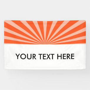 Retro Rays weiß transparent + Ihre Idee Banner