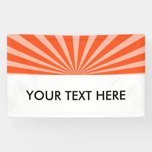 Retro Rays weiß transparent + Ihre Idee Banner (Horizontal)