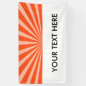 Retro Rays weiß transparent + Ihre Idee Banner (Vertikal)