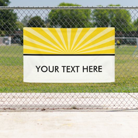 Retro Rays weiß transparent + Ihre Idee Banner (Insitu)