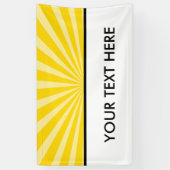 Retro Rays weiß transparent + Ihre Idee Banner (Vertikal)