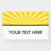 Retro Rays weiß transparent + Ihre Idee Banner (Horizontal)