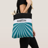 Retro Rays weiß transparent + Ihre Idee Tasche (Von Nahem)