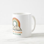 Retro Reader lehren die Zukunft | Vintager 70er Kaffeetasse (VorderseiteRechts)