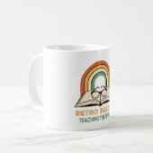 Retro Reader lehren die Zukunft | Vintager 70er Kaffeetasse (Vorderseite Links)