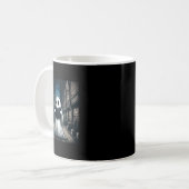 Retro Reading Ghost Library Halloween Librarian Bo Kaffeetasse (Vorderseite Links)