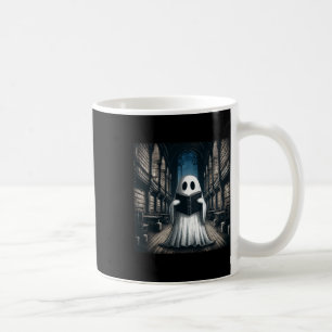 Retro Reading Ghost Library Halloween Librarian Bo Kaffeetasse