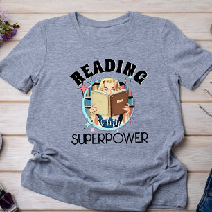 Retro Reading ist mein Superpower Booklet Sprichwo T-Shirt