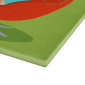 Retro Reading Woman Cutting Board Schneidebrett (Ecke)