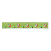 Retro Reading Woman Grosgrain Ribbon Ripsband (Vorderseite)