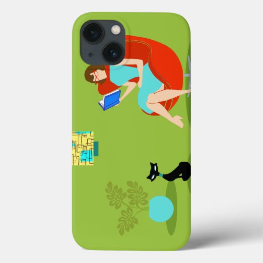 Retro Reading Woman iPad Air Hüllen (Rückseite)