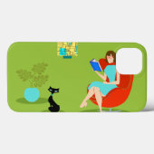 Retro Reading Woman iPad Air Hüllen (Rückseite (Horizontal))