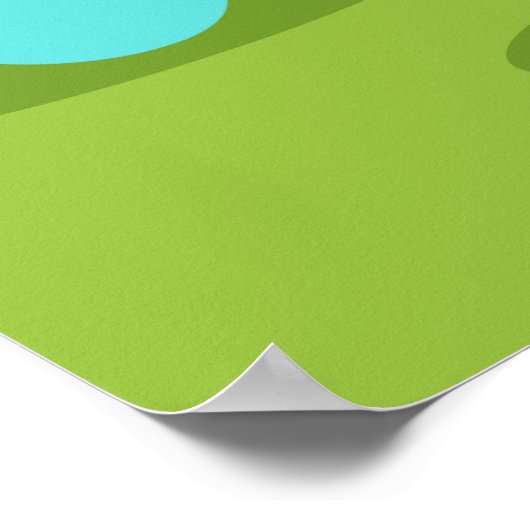 Retro Reading Woman Poster (Ecke)