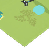 Retro Reading Woman Table Runner Kurzer Tischläufer (Ecke)