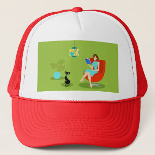 Retro Reading Women Trucker Hat Truckerkappe