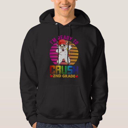 Retro Ready To Crush 2nd Grade Back To School Dabb Hoodie (Vorderseite)