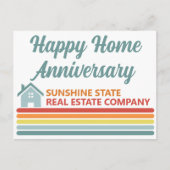 Retro Real Estate Company House Marketing Postkarte (Vorderseite)