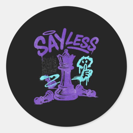 Retro Real Ones Move In Silence Money Quote Urban Runder Aufkleber (Vorderseite)