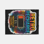 „retro Recharge – Geistig wird geladen…“ Fleecedecke (Vorderseite (Horizontal))