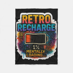 „retro Recharge – Geistig wird geladen…“ Fleecedecke
