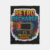 “retro Recharge – Mentally Loading…”  Fleecedecke (Vorderseite)