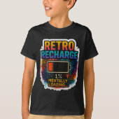 “retro Recharge – Mentally Loading…” T-Shirt (Vorderseite)