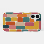 Retro-Rechteck-Mosaik iPhone 16 Hülle (Rückseite (Horizontal))