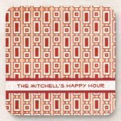 Retro Rechteck-personalisiertes Untersetzer-Set - Untersetzer (Vorderseite)