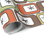 Retro-Rechtecke mit Sternexplosionen Geschenkpapier (Rolleneckpunkt)