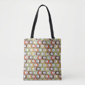 Retro-Rechtecke mit Sternexplosionen Tasche (Vorderseite)