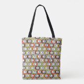 Retro-Rechtecke mit Sternexplosionen Tasche (Rückseite)