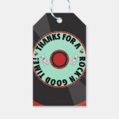 Retro Record 1950er 50er Jahre Party Vielen Dank Geschenkanhänger (Vorderseite)