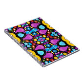 Retro Record Abstrakt Art Fun Design Notizblock (Rechte Seite)