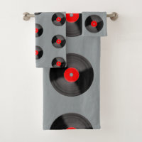Retro Record Badehandtuch Set