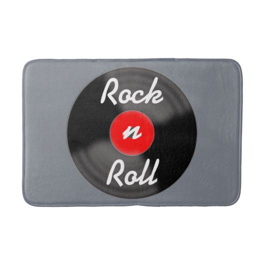 Retro Record Bath Mat Rug Badematte (Vorderseite)