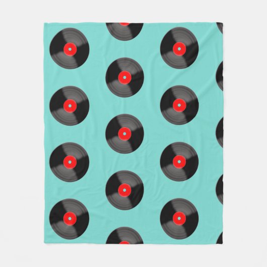 Retro Record Blanket Fleecedecke (Vorderseite)