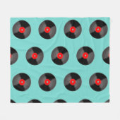 Retro Record Blanket Fleecedecke (Vorderseite (Horizontal))