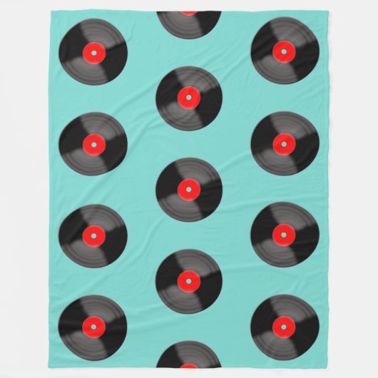 Retro Record Blanket Fleecedecke (Vorderseite)