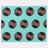 Retro Record Blanket Fleecedecke (Vorderseite (Horizontal))