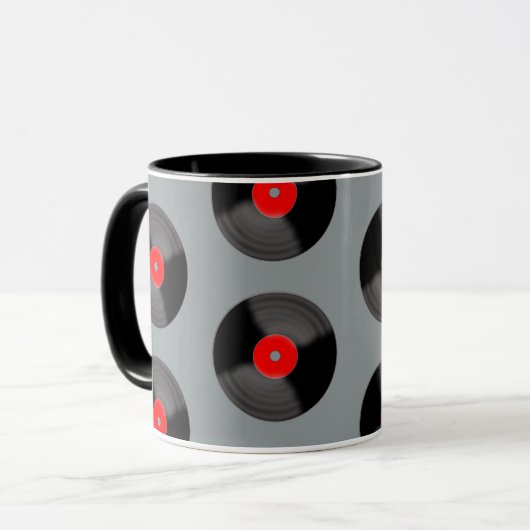 Retro Record Coffee Tasse (Vorderseite Links)