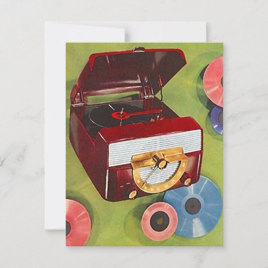 Retro Record Hop Sock Hop Wendezeit Einladung (Vorderseite)