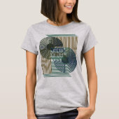 Retro Record Line Art Modern Vinyl T-Shirt (Vorderseite)
