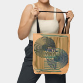 Retro Record Mitte Jahrhundert Moderne Linie Art V Tasche