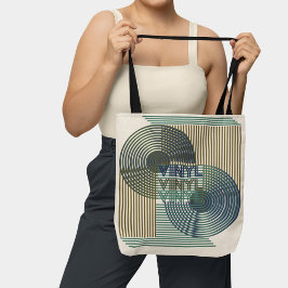 Retro Record Mitte Jahrhundert Moderne Linie Art V Tasche