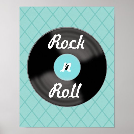 Retro Record Music Wall Art Poster Print Deco (Vorne)