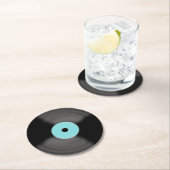 Retro Record Paper Drink Party Untersetzer (Vor Ort)