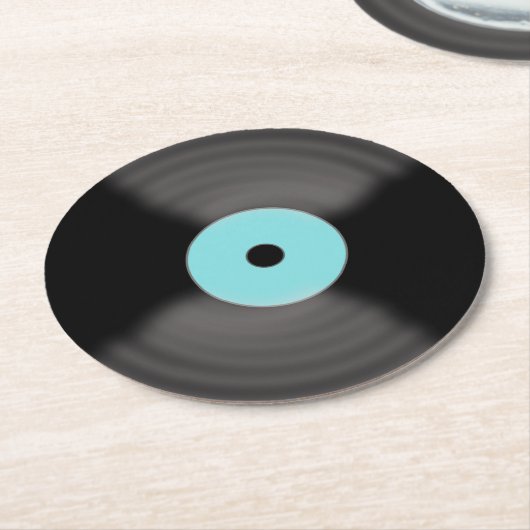 Retro Record Paper Drink Party Untersetzer (Angewinkelt)