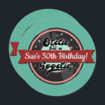 Retro Record Ribbon 50er Geburtstagsparty Einladung<br><div class="desc">Anpassen für jedes Ereignis</div>