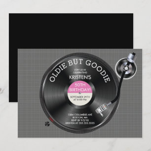 Retro Record Turntable Geburtstagsparty Einladung