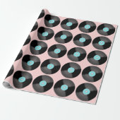 Retro Record Wrapping Paper Geschenkpapier (Ungerollt)
